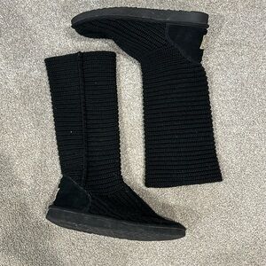 UGG Black Crochet Boots - size 8